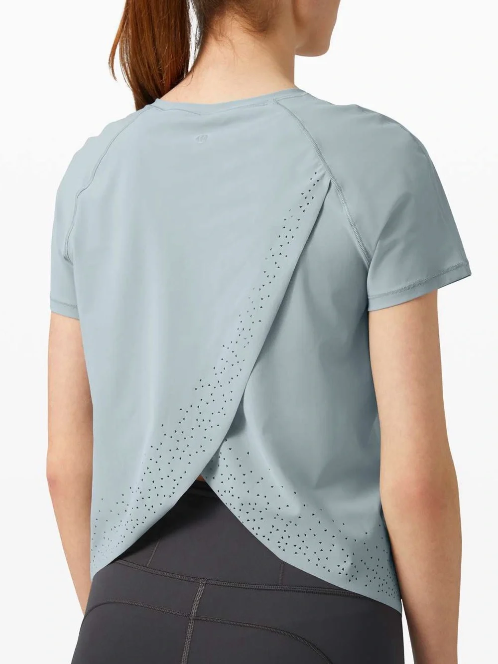 Lululemon Quick Pace Short Sleeve in Blue Cast Size 8
